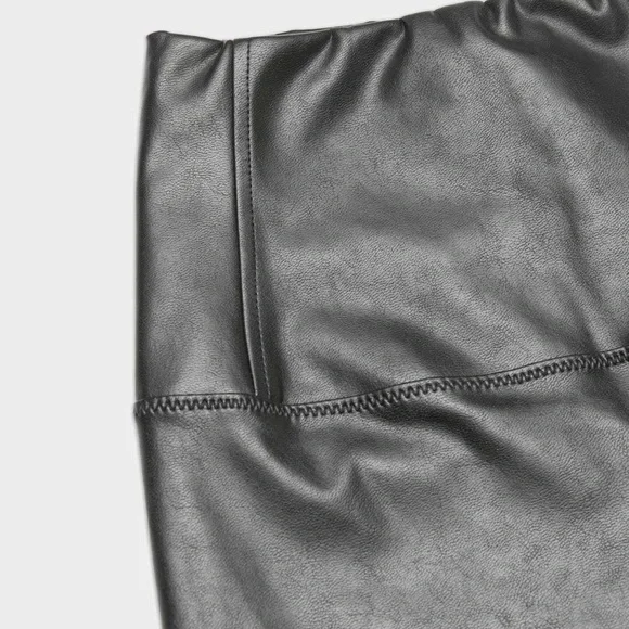 Aritzia Wilfred Daria Women's Black Faux Leather Pants XS - Picture 8 of 10